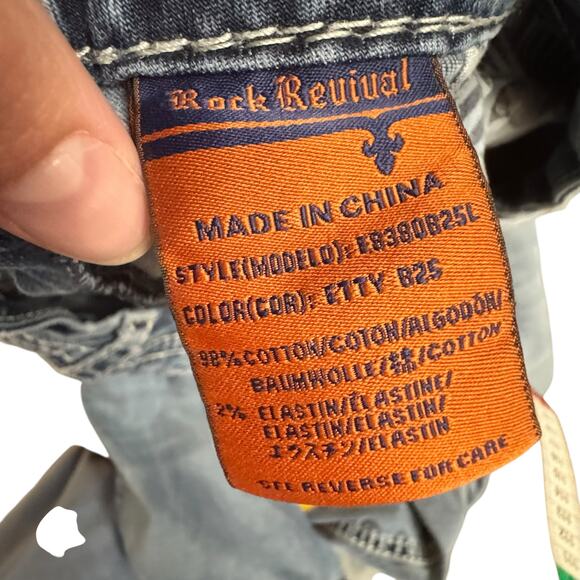 103. Rock Revival Rhinestone Bling Rock Revivals size 30 Etty Bootcut - Picture 9 of 13